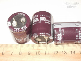 Конденсатори Конденсаторы ^/--/^ Конденсатор NIPPON CHEMI-CON 680 /--/ мкФ 250 /--/ В 680 /--/ uF 250 /--/ V 105 /--/ С        (лот - 1 /--/ шт) ^_^^^ Конденсатор NIPPON CHEMI-CON 680 /--/ мкФ 250 /--/ В 680 /--/ uF 250 /--/ V 105 /--/ С (лот - 1 /--/ шт) - фото фото фото