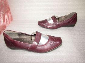 Туфлі Туфли ^/--/^ ТУФЛИ ЛОДОЧКИ НАТУРАЛЬНАЯ КОЖА~FOOTGLOVE ~ЦВЕТ МАРСАЛА р 37-38 ^_^^^ ТУФЛІ ЛОДОЧКИ НАТУРАЛЬНА КОЖА~FOOTGLOVE ~ КВІТ МАРСАЛУ р 37-38 - фото фото фото