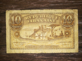 Ліван Ливан ^/--/^ LEBANON Ливан 10 пиастров 1942 ^_^^^ Ліван 10 піастрів 1942 - фото фото фото
