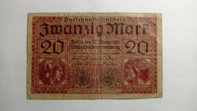 Інше Другое ^/--/^ Німеччина. 20 марок. 1918. ^_^^^ Германия. 20 марок. 1918. - фото фото фото