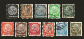 Інші країни Другие страны ^/--/^ Германия Третий Рейх 1933–1936 Гинденбург  (Hindenburg) 11 стандартных марок, гашёные ^_^^^ Німеччина Третій Рейх 1933-1936 Гінденбург (Hindenburg) 11 стандартних марок, гашені - фото фото фото