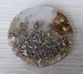 Агат Агат ^/--/^ Моховый агат 98.90 Ct 54 х 54 х 4.5 мм ^_^^^ Моховий агат 98.90 Ct 54 х 54 х 4.5 мм - фото фото фото