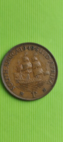 Георг VI (-) Георг VI (-) ^/--/^ 1 пенни 1949 год кораблик монета Южной Африки английский король Георг Шестой fk /--/ 843 ^_^^^ 1 пенні 1949 корабель монета Південної Африки англійський король Георг Шестий fk /--/ 843 - фото фото фото