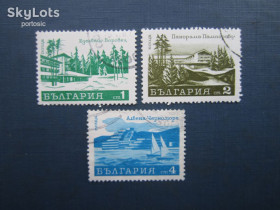 Балканський півострів Балканский полуостров ^/--/^ 3 марки Болгарія курорти архітектура яхти гаш ^_^^^ 3 марки Болгария курорты архитектура яхты гаш - фото фото фото