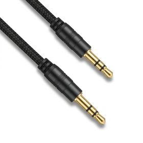 Кабелі Кабели ^/--/^ Кабель аудіо AUX 1.5 м стерео шнур 3-pin TRS male 3.5 мм mini-jack тканинне обплетення чорний ^_^^^ Кабель аудио AUX 1.5 м стерео шнур 3-pin TRS male 3.5 мм mini-jack тканевое обплетение черный - фото фото фото