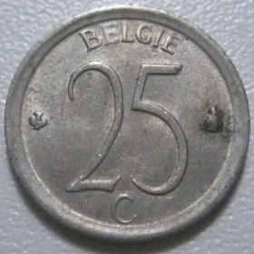 Бельгія Бельгия ^/--/^ Бельгія 25 сантимів 1969 року Belgie 42325 ^_^^^ Бельгия 25 сантимов 1969 года Belgie 42325 - фото фото фото