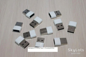 Зарядні пристрої Зарядные устройства ^/--/^ Перехідник PD    (USB на Type-C    (F) залізний White ^_^^^ Переходник PD (USB на Type-C (F) железный Black - фото фото фото