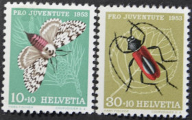 Інше Другое ^/--/^ Швейцария Фауна Насекомые 1953 ^_^^^ Швейцарія Фауна Комахи 1953 - фото фото фото