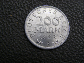 Веймарська республіка (-) Веймарская республика (-) ^/--/^ 200 марок 1923 г F ^_^^^ 200 марок 1923 F - фото фото фото