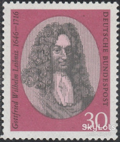 НДР, ФРН ГДР, ФРГ ^/--/^ ФРГ 1966 наука Лейбниц Mi 518 MNH ^_^^^ ФРН 1966 наука Лейбніц Mi 518 MNH - фото фото фото