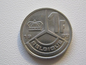 Бельгія Бельгия ^/--/^ Бельгия 1 франк 1989 года BELGIQUE 33046 ^_^^^ Бельгія 1 франк 1989 BELGIQUE 33046 - фото фото фото