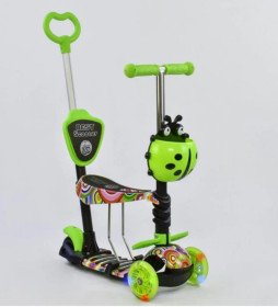 Самокати Самокаты ^/--/^ Лот Дитячий самокат Best Scooter 33650 Сонечко 5 в 1 батьківська ручка кошик світло коліс Салатовий ^_^^^ Лот Детский самокат Best Scooter 33650 Солнышко 5 в 1 родительская ручка корзина свет колес Салатовой - фото фото фото