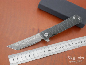 Ножі, мультітули Ножи, мультитулы ^/--/^ Japanese Tanto-Tanto knife, Damascus, Ручка сталь, Подшипник, Флиппер, Тактический – black ^_^^^ Japanese Tanto-Tanto knife, Damascus, Ручка сталь, Підшипник, Фліппер, Тактичний - black - фото фото фото