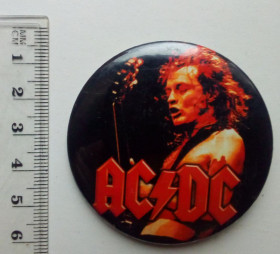 Інше Другое ^/--/^ Значок AC/DC  (большой) ^_^^^ Значок AC/DC (великий) - фото фото фото