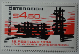 Інше Другое ^/--/^ Австрия 50-я годовщина восстания 1934 года 1984 ^_^^^ Австрія 50-та річниця повстання 1934 - фото фото фото