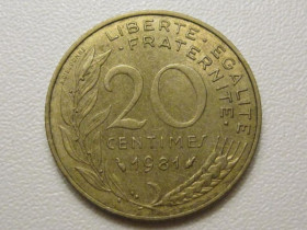 Франція Франция ^/--/^ Франция 20 сантимов 1981 года 38137 ^_^^^ Франція 20 сантимів 1981 38137 - фото фото фото