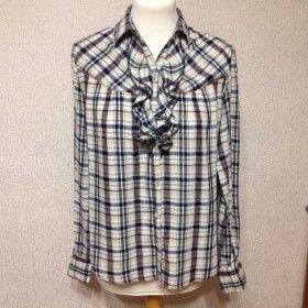 Блузки, сорочки Блузки, рубашки ^/--/^ Блуза-рубашка жен. Bershka,р.М,L,хлопок - фото фото фото