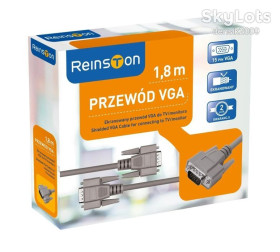 Кабелі Кабели ^/--/^ Кабель VGA Reinston EKK /--/ 09 1,8 м сріблясто-сірий. ^_^^^ Кабель VGA Reinston EKK /--/ 09 1,8 м серебристо-серый. - фото фото фото
