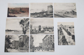 СРСР СССР ^/--/^ Сталинград 1957-58 год. Чисті поштові листівки 8 шт ^_^^^ Сталинград 1957-58 год. Чистые почтовые открытки 8 шт - фото фото фото