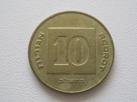 Ізраїль Израиль ^/--/^ Израиль 10 агорот 1992 года 25595 ^_^^^ Ізраїль 10 агорот 1992 року 25595 - фото фото фото