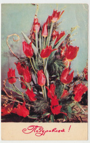 СРСР СССР ^/--/^ Поздравляю 1969 Круцко, Папикьян Р /--/ 2 ^_^^^ Вітаю 1969 Круцко, Папік'ян Р /--/ 2 - фото фото фото