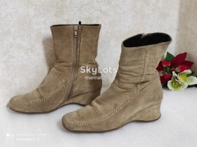 Чоботи Сапоги ^/--/^ УТЕПЛЁННЫЕ ЗАМШЕВЫЕ САПОГИ ~ NEXT ~ р 39 ^_^^^ УТЕПЛЕННІ ЗАМШОВІ САПОГИ ~ NEXT ~ р 39 - фото фото фото