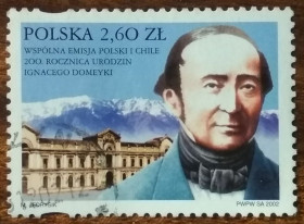 Польща Польша ^/--/^ Польша 200 лет со дня рождения Домейко 2002 ^_^^^ Польща 200 років від дня народження Домейко 2002 - фото фото фото