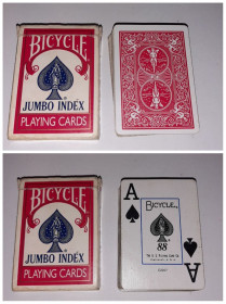 Інше Другое ^/--/^ Карты игральные Bicycle jumbo index времён СССР 90-е ? 52 листа ^_^^^ Карти гральні Bicycle jumbo index часів СРСР 90-е ? 52 аркуша - фото фото фото