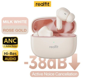 Bluetooth гарнітури Bluetooth гарнитуры ^/--/^ Беспроводные bluetooth TWS наушники Realfit F /--/ 3        (бежевий) ^_^^^ Бездротові bluetooth TWS навушники Realfit F /--/ 3 (бежевий) - фото фото фото