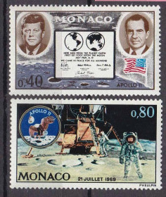 Освоєння космосу Освоение космоса ^/--/^ Космос . Монако 1970 г  MNH - ^_^^^ Космос . Монако 1970 MNH - фото фото фото