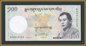 Бутан Бутан ^/--/^ Бутан 100 нгултрумов 2011 P-32  (32 /--/ b) UNC ^_^^^ Бутан 100 нгултрумів 2011 P-32 (32 /--/ b) UNC - фото фото фото
