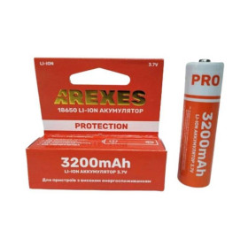 Ліхтарі, ліхтарики Фонари, фонарики ^/--/^ Аккумулятор Arexes 18650 Li-Ion 3200 mAh, 3.7 /--/ v orange ^_^^^ Акумулятор Arexes 18650 Li-Ion 3200 mAh, 3.7 /--/ v orange - фото фото фото