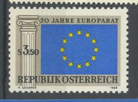 Австрія Австрия ^/--/^ Австрия 1969 флаг Евросоюз Mi 1292 MNH ^_^^^ Австрія 1969 прапор Євросоюз Mi 1292 MNH - фото фото фото