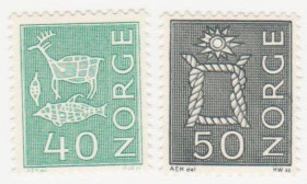 Скандинавія Скандинавия ^/--/^ Норвегия 1968 г.№ 588‑589 ** серия ^_^^^ Норвегія 1968 р. No 588-589 ** серія - фото фото фото