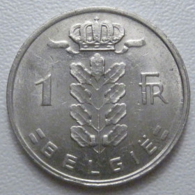 Бельгія Бельгия ^/--/^ Бельгія 1 франк 1980 року Belgie 42722 ^_^^^ Бельгия 1 франк 1980 года Belgie 42722 - фото фото фото