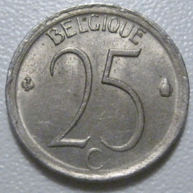 Бельгія Бельгия ^/--/^ Бельгія 25 сантимів 1968 року Belgique 42318 ^_^^^ Бельгия 25 сантимов 1968 года Belgique 42318 - фото фото фото