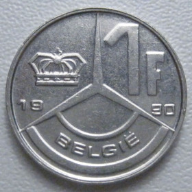 Бельгія Бельгия ^/--/^ Бельгія 1 франк 1990 року Belgie 42759 ^_^^^ Бельгия 1 франк 1990 года Belgie 42759 - фото фото фото
