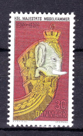 Фауна Фауна ^/--/^ NM Фауна  Дания 1970 г MNH - слон на штевне ^_^^^ NM Фауна Данія 1970 MNH - слон на штевні - фото фото фото