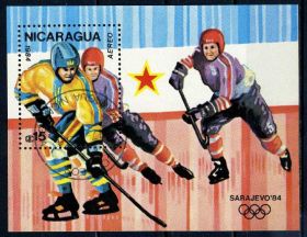 Спорт Спорт ^/--/^ Никарагуа. Хоккей (блок) 1984 г. ^_^^^ Нікарагуа. Хокей (блок) 1984 - фото фото фото
