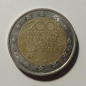 Інше Другое ^/--/^ Франція. 2 євро. 2008. Головування Франції в ЄС. ^_^^^ Франция. 2 евро. 2008. Председательство Франции в ЕС. - фото фото фото