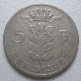 Бельгія Бельгия ^/--/^ Бельгія 5 франків 1967 року Belgique 42849 ^_^^^ Бельгия 5 франков 1967 года Belgique 42849 - фото фото фото