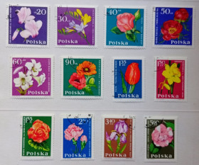 Польща Польша ^/--/^ Польша 1964 Цветы, гашеные ^_^^^ Польща 1964 Квіти, гашені - фото фото фото