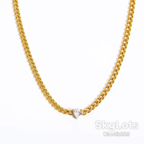 Ланцюжки Цепочки ^/--/^ Кулон в виде сердца с цепочкой Stainless steel 316 /--/ L + 18 /--/ K Gold Plated ^_^^^ Кулон у вигляді серця з ланцюжком Stainless steel 316 /--/ L + 18 /--/ K Gold Plated - фото фото фото