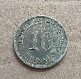 Німецька імперія (-) Германская империя (-) ^/--/^ Німеччина 10 пфенігів 1902 A ^_^^^ Германия 10 пфеннигов 1902 A - фото фото фото