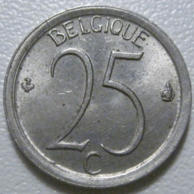 Бельгія Бельгия ^/--/^ Бельгія 25 сантимів 1971 року Belgique 42351 ^_^^^ Бельгия 25 сантимов 1971 года Belgique 42351 - фото фото фото