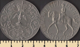 Єлизавета II (після ) Елизавета II (после ) ^/--/^ Великобритания 25 пенсов 1977 ^_^^^ Велика Британія 25 пенсів 1977 - фото фото фото