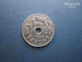 Норвегія Норвегия ^/--/^ Монета 1 крона Норвегія 1999 фауна птах ^_^^^ Монета 1 крона Норвегия 1999 фауна птица - фото фото фото