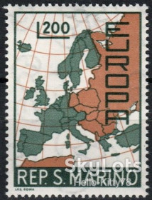Малі Держави Європи Малые Государства Европы ^/--/^ Сан-Марино 1967 Европа СЕРТ Mi 890 MNH ^_^^^ 1967 — Європа Серт Mi 890 MNH - фото фото фото