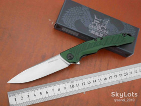 Ножі, мультітули Ножи, мультитулы ^/--/^ Nimo&amp;Fatdragon REVOLUTIONARY, CR /--/ 12 /--/ Mo /--/ 1 /--/ v /--/ 1, aluminum green, шарикоподшипник, Tactical, EDC, Liner Lock ^_^^^ Nimoknives &amp; Fatdragon REVOLUTIONARY, CR /--/ 12 /--/ Mo /--/ 1 /--/ v /--/ 1, aluminum alloy green, шарикопідшипник, Tactical, EDC, Liner Lock - фото фото фото