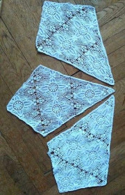 Тканина Ткань ^/--/^ Ткань Кружевной гипюр  БЕЛОГО  цвета  хлопок 3 куска  For Hand Made, рукоделия, поделок ^_^^^ Тканина Кружовий гіпюр Білого кольору бавовна 3 шматка For Hand Made, рукоділля, виробок - фото фото фото